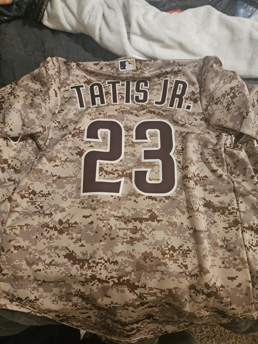 MLB TATIS JR. Camo Jersey in Tan and Brown